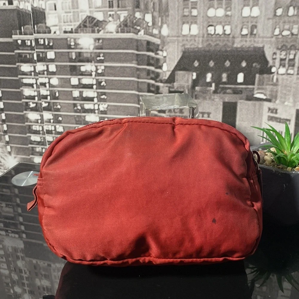 Authentic PRADA red nylon Pouch Cosmetic Bag - Picture 6 of 10